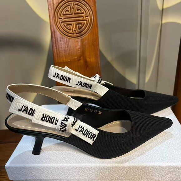 Dior J'Adior Black Velvet Slingback Pumps - Picture 6 of 10